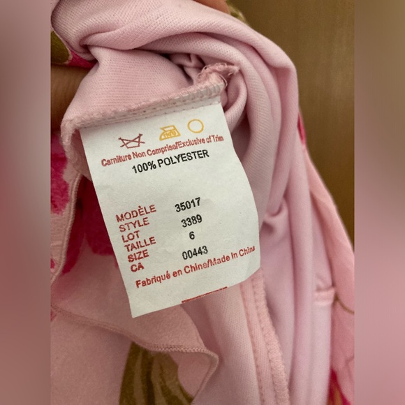 Jessica Pink Floral Sleeveless Cowl Neck Vintage Dress Size 4-6 - Picture 7 of 11